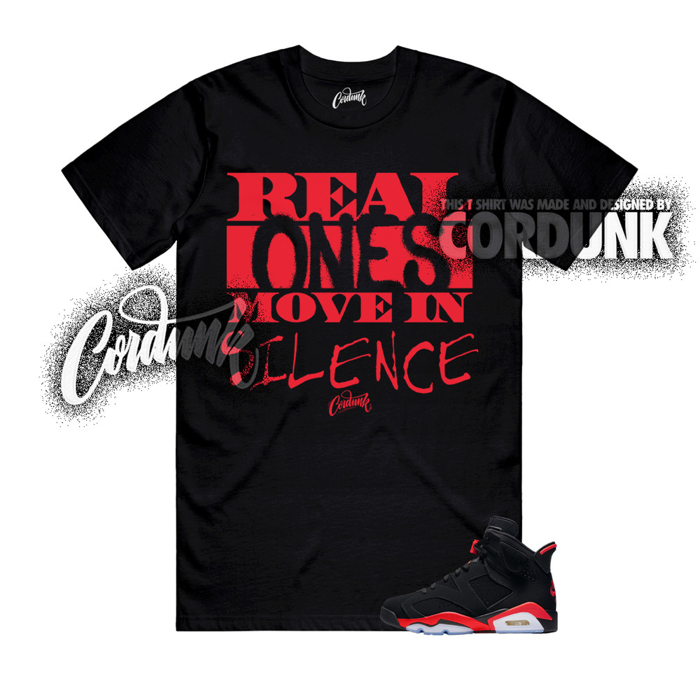 6 Infrared Salesman Black Light Crimson Solar Red T Shirt Match REAL