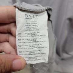 BYLT Shirt Men XXL Gray Signature Basic Tee Workout Athleisure Casual Neutral