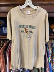 Vintage Anvil Shirt Mens XL Beige Mount St Helens Washington Eagle 80s 90s
