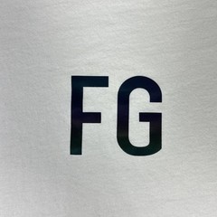 Fear Of God Shirt Mens Large White Sixth Collection FG Reflective Logo Made USA
