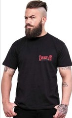 Lucky 13 El Speedy 13 Black Graphic Print Crew Neck T-Shirt L Cotton