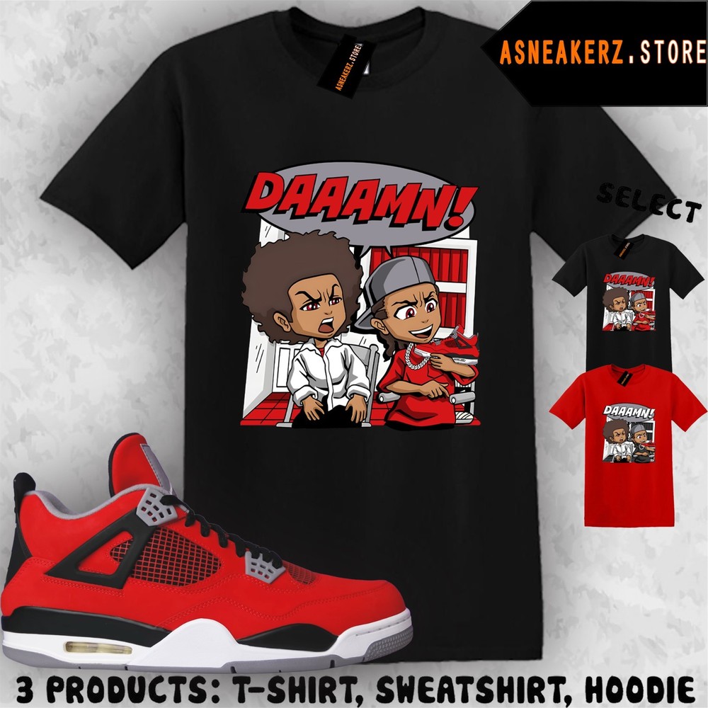 Tee Shirt Matching AJ 4 Toro Bravo 2026 Match Sneaker The Boondocks Damn T-Shirt