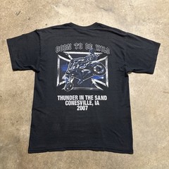 Vintage West Coast Choppers Shirt Mens Large Black 90s Skeleton Skull Faded