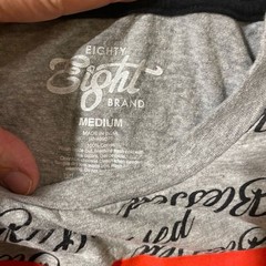 Eighty Eight Brand Gray and Red Men’s T-Shirt Size Medium (IQ)