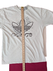 Adidas Originals Trefoil Logo T Shirt Mens Small Ivory White Graphic Tee
