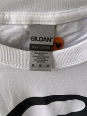Gildan White /black Tee Shirt Men’s Size Medium #248