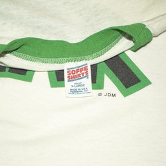 Vintage Freak Shirt Mens Extra Large White Green Ringer Graphic Tee Made USA 90s