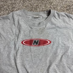 Vintage 90s New Balance Center Logo Gray XX-Large Long-Sleeve T-Shirt Skater