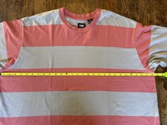 Vintage Levi’s XXL T-Shirt Wide Striped Cotton Tee Brick Red & Gray Relaxed Fit