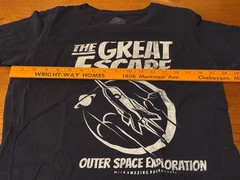 Boredwalk T-Shirt Great Escape Space Exploration Retro Womens XL black spaceship