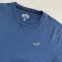 Hollister T Shirt Mens Small Blue Must Have Collection Logo 100% Cotton