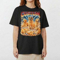 Custom Pets Portrait Party T-Shirt Personalized Cat Dog Memory Graphic Tee