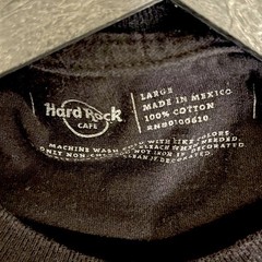 Hard Rock Cafe Navy Blue Tee with Yellow Logo