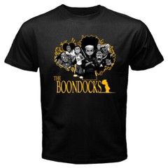 The Boondocks Cartoon TV Show Men’s Black T-Shirt Size S-5XL