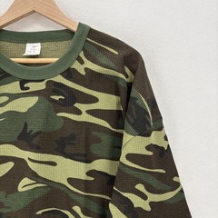 Rothco Shirt Mens 4XL Green Camo Thermal Long Sleeve Crew Neck Military Rugged