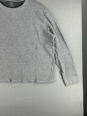 Member’s Mark Men’s Large Soft Wash Thermal Shirt Waffle Knit Grey Heather L