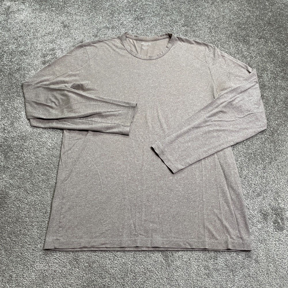 Bonobos Slim Fit T-Shirt Men Large Gray Long Sleeve Crew Neck Casual Outdoor Tee