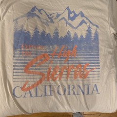 Original Use Men’s High Sierras California Graphic Tee Beige Long Sleeve Large