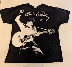 Vintage Elvis Presley Shirt Extra Large Black Big Graphic Bay Island Sportswear