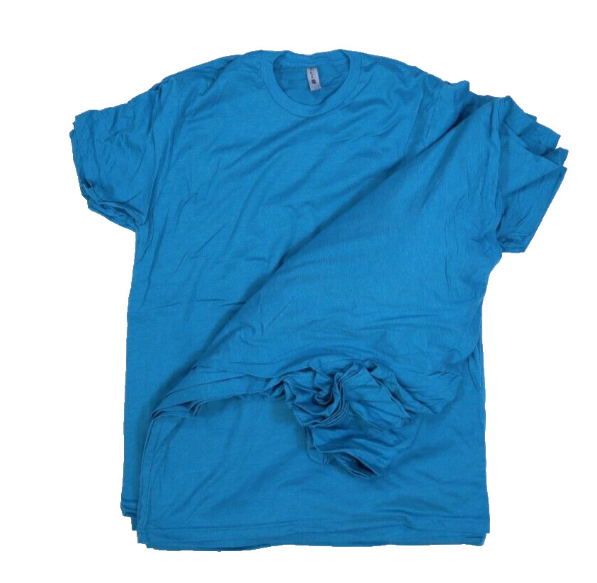 Next Level Apparel Blank Plain Turquoise Blue Short Sleeve T-Shirts Medium 10 Pc