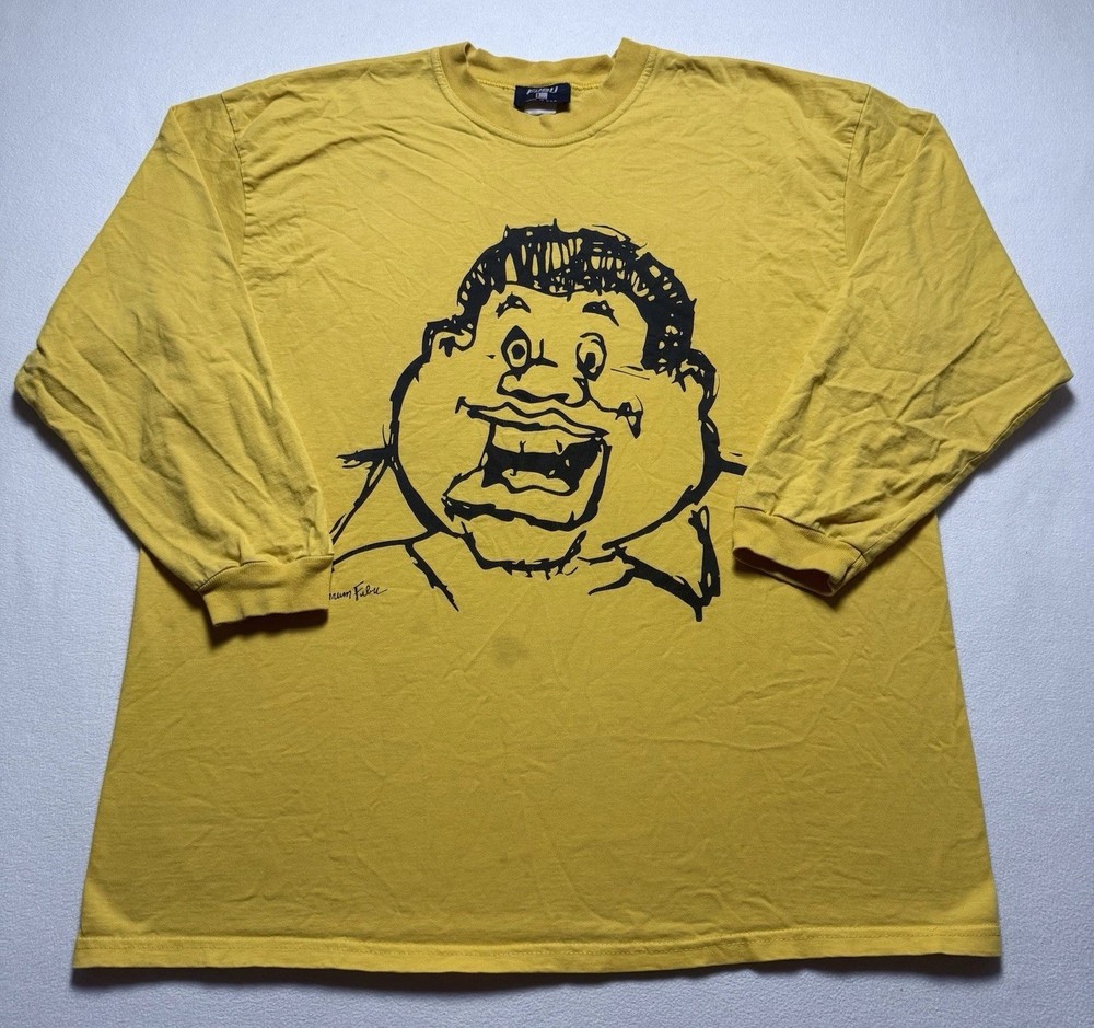 FUBU Platinum Fat Albert T Shirt Mens 3XL Long Sleeve Mustard Yellow Streetwear
