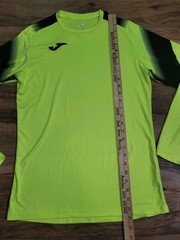 Joma Mens Neon Yellow Long Sleeve Padded Sleeve Soccer Goalie Goal Keeper Set