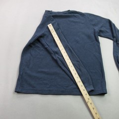 Aspesi Shirt Mens 50 Long Sleeve Crew Neck Blue Lightweight Casual Outdoors