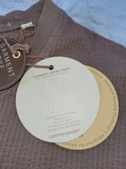 Common People Mens XL Seersucker GD Tee Brown Pocket Tshirt Cotton Minimalist
