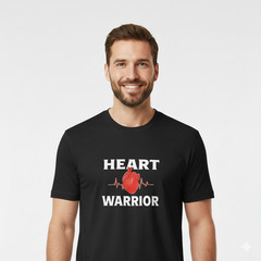 Shirt for men’s Heart warriors 100% cotton Short Sleeve activewear