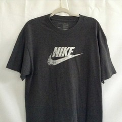 Nike Y2K Mens Dark Gray Straight Hem Short Sleeve Casual Graphic T Shirt Size L