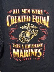 Marines Men’s T-Shirt XL Black Semper Fi Bayside True American Made USMC Logo
