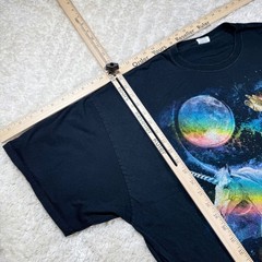 Jerzees Hi Densi T 3XL Graphic T-Shirt Cat Unicorn Moon Space Psychedelic Y2K