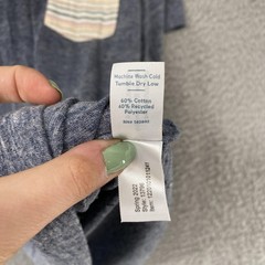 Marine Layer Shirt Mens Medium Blue Re-Spun Stripe Pocket Tee Soft Lightweight