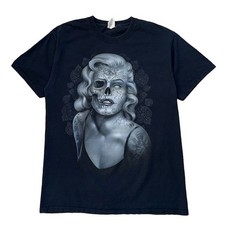 Y2k Marilyn Monroe “Dia De Los Muertos” Skull Tshirt, Men’s Medium