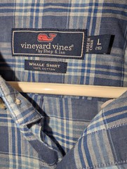Vineyard Vines Shirt Boys Large (16) Kids Whale Shirt Plaid Logo Button Down