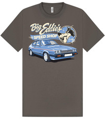 Blue MK3 Ford Capri Personalised T Shirt Add Your Registration Retro Classic