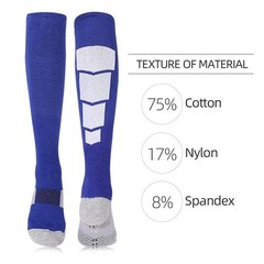 3 Pairs Soccer Socks, Sport Knee High Socks Calf Compression Athletic Socks f…