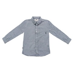 Fourstar Button Up Longsleeve Gulf Blue – Youth Kids Medium