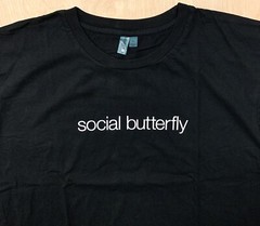 Social Butterfly Motricity Mobile Experience T-shirt Size Large 100% Cotton