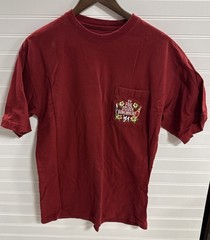 Vintage Big Dogs Embroidered Pocket T-Shirt Red Sz S “It’s 5 O’Clock Somewhere”