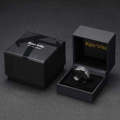Celtic Knot Tungsten Carbide Ring, 8mm Gunmetal Silver Wedding Band for Men C…