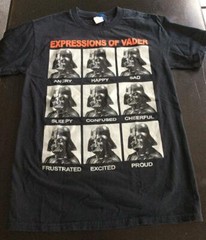 Adult Mens Tshirt Small (34-36) Star Wars Expressions Of Darth Vader
