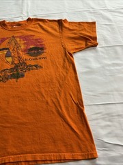 St. Croix T-Shirt VTG Fits Adult SZ Large Orange Sailboat Ocean Cotton Tee