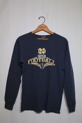 Notre Dame LS T-Shirt Size US Men Small Irish Football Waffle Long Sleeve NCAA