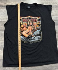 Wild Ride Sexy Girl Motorcycle Sleeveless Shirt Mens 2XL Noyes Performance 2005