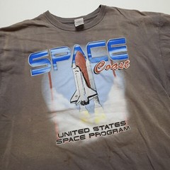 Space Coast T-Shirt Mens XL Rocket Ship United States Gray Tee ♡17