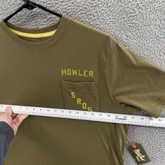 Howler Bros T Shirt Mens Medium Green Cactus Pocket Graphic Austin Texas Outdoor