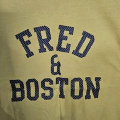Fred & Boston T-Shirt Mens XXL Yellow with Navy Logo Cotton