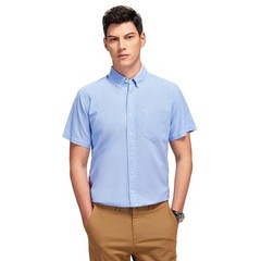 Men’s Oxford Dress Shirt Short Sleeve Button Down Business Casual Shirts for Men