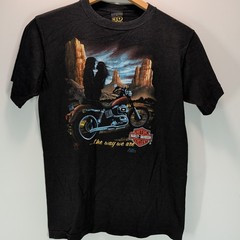 Vintage 3D Emblem Harley Davidson Motorcycles The Way We Are T-Shirt L 1987 80s
